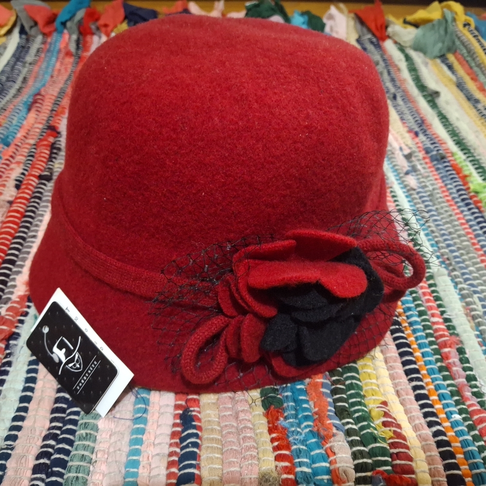 Womens Wool Felt Bucket Hat